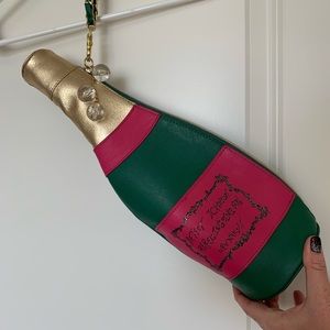 Betsey Johnson champagne wristlet purse, used once